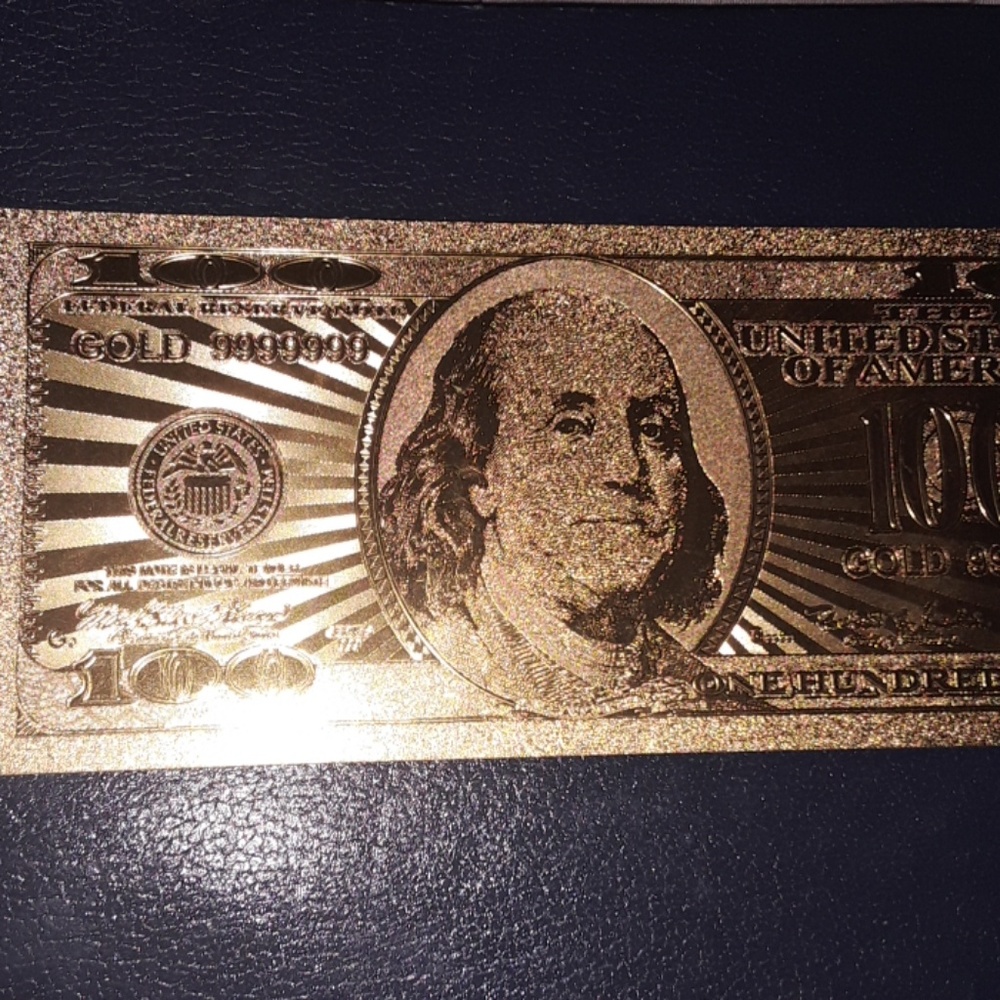 24k Gold Banknote $100 bill